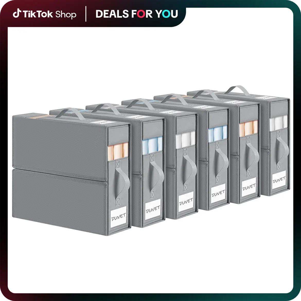 [DEALS FOR YOU] DIMJ Foldable Bed Sheet Storage Organizer, Large Capacity Linen Closet Organization for Cube, Bedding Storage Bags for Bedroom & Clos