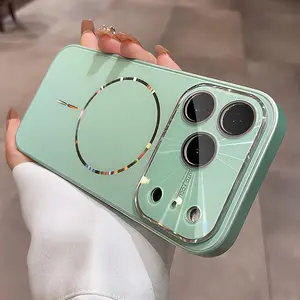 Magnetic Lens Protection Case for IP17pro/IP16promax/IP15/IP14-0range – Protective Casing and Screen Protector in Mambo Green, Shockproof Smartphone Cover phone case phone cases