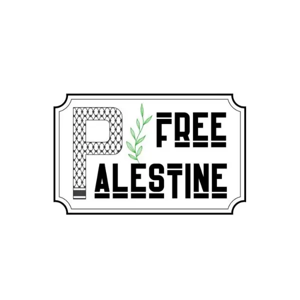 Free Palestine Keffiyeh Map Sticker with Olive Branch, Red Triangle Geometric Design Vinyl Decal for Laptop, Water Bottle, Skateboard, Journal, Scrapbook, or Unique Cultural Inspired Gift