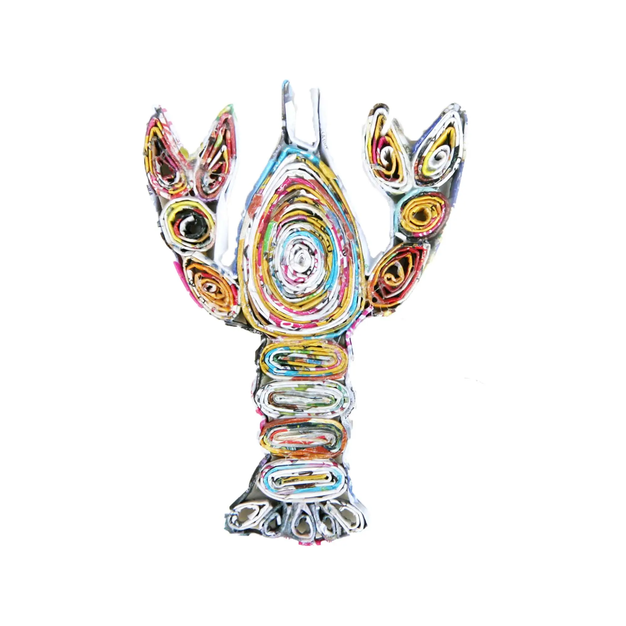 Recycled Magazine, Eco-friendly, handmade, quilling Lobster ornament