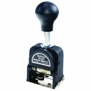 212 MAIN Bates Royall Economy Numbering Machine (Model 9806450) - 6 Wheels, Type Size E, Numbering Pad, All-Metal, Refillable Ink, Office Stationery & Supplies