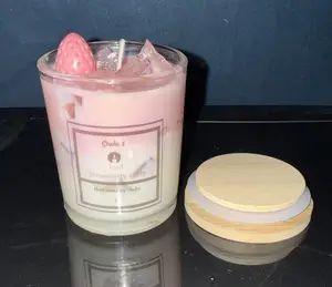 Iced Strawberry latte candle