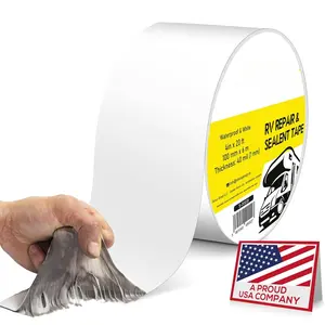 RV Sealant Tape, White, 4 Inch x 20 , Roof Patch Repair Tape, Roofing Tape for RV,  Leak Tape for RV puncture, Boat Sealing, Awning, Canopy, Tents, Camper, Greenhouse and Tarpaulin