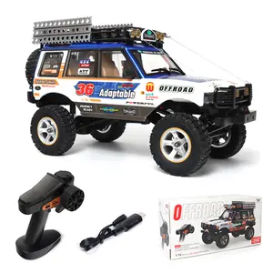 RC Off-Road Truck 1:18 Scale 4WD - All Terrain Remote Control Car, 40 Min Battery Life, 2.4GHz Anti-Interference, 50m Control Distance, Electric Toy Trucks for Adults Kids, Rechargeable Buggy Gift
