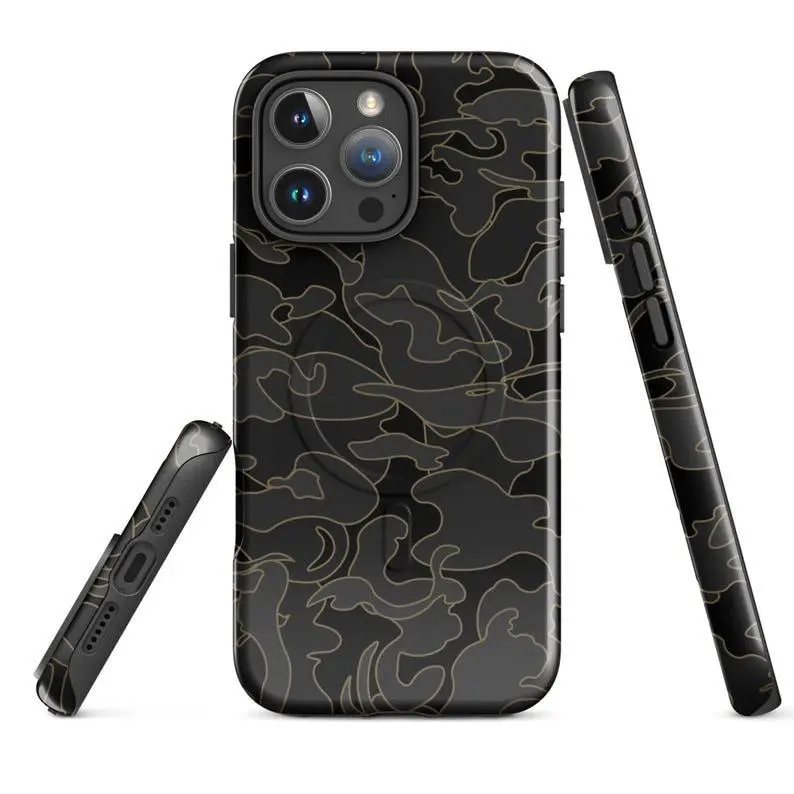 Black Cloud Camo Style Camouflage Pattern tough case For Iphone 17 pro max and more Phone Cases Phone Cover Hard Case Tough 2-piece Phone Case