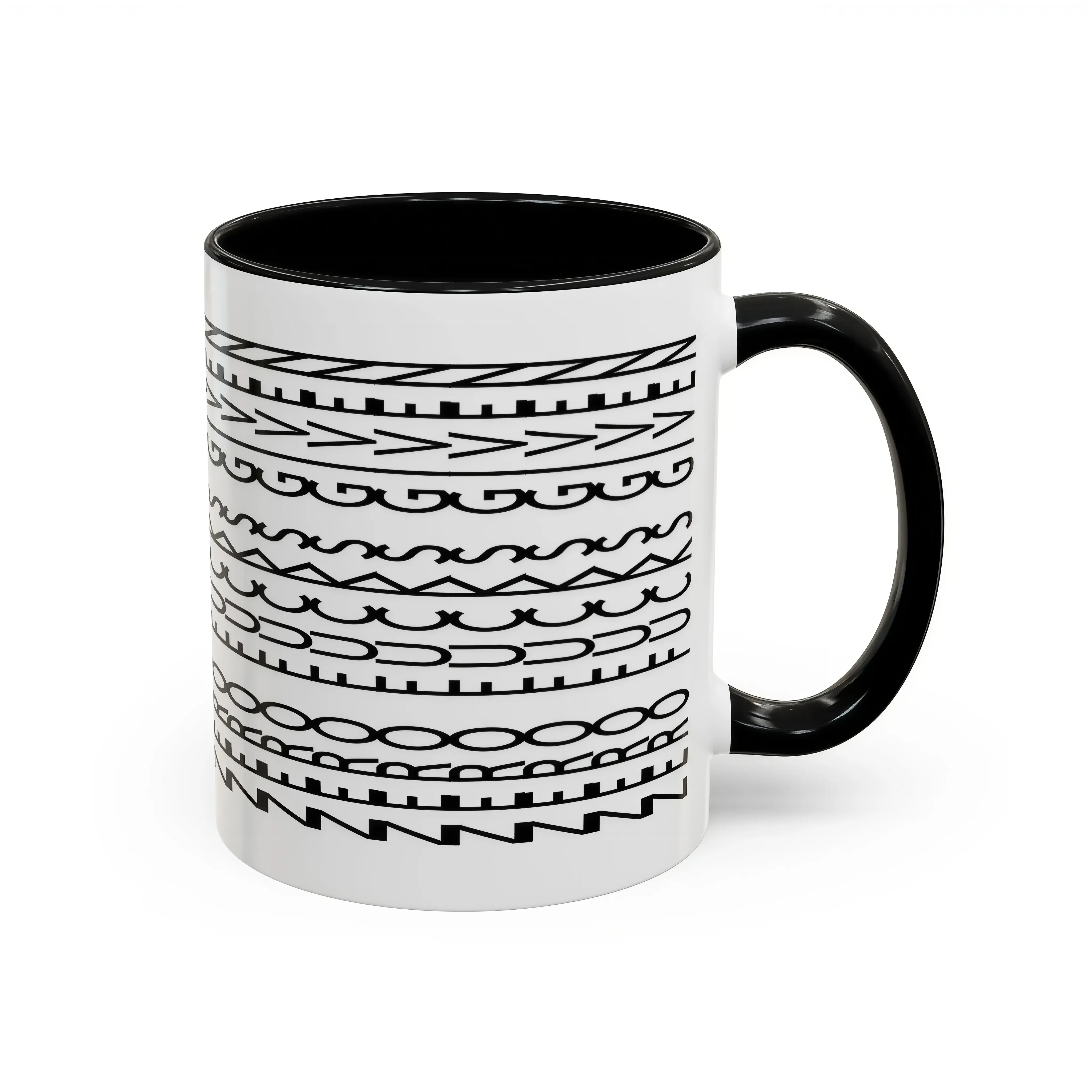 Hidden Pattern Drink Mug with Modern Handle, Funny Coffee Mug for Gag Gifts