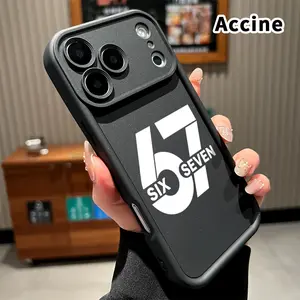 Number Six Seven Phone Case for  iPhone 17 Pro Max 16 Plus 15 14 13 12 11 XR Air E Matte TPU Drop-Proof Rugged Durable Soft Bumper Cover Gift for Boy