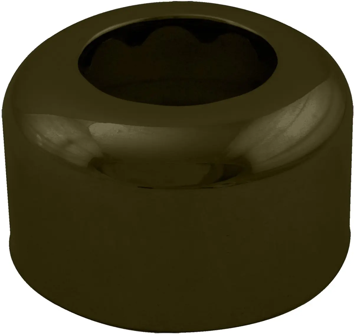 1.5 in. OD Brass Steel High Box Sure Grip Flange, Matte Black, 2-1/2 in. Exterior Diameter, Easy Installation Component