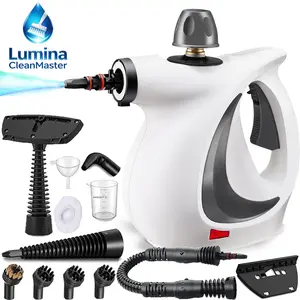 Lumina Pressurized handheld Steamer Multi-surface natural steam cleaner, equipped with 12 replacement parts, a versatile Powerful steam cleaner suitable for home, kitchen, and car use.
