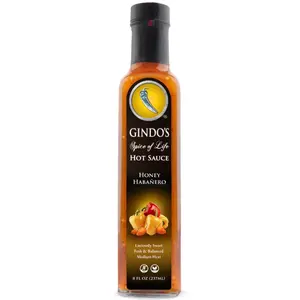Honey Habanero Caribbean Style Medium Hot Sauce Sweet and Spicy Flavor gourmet hot sauce