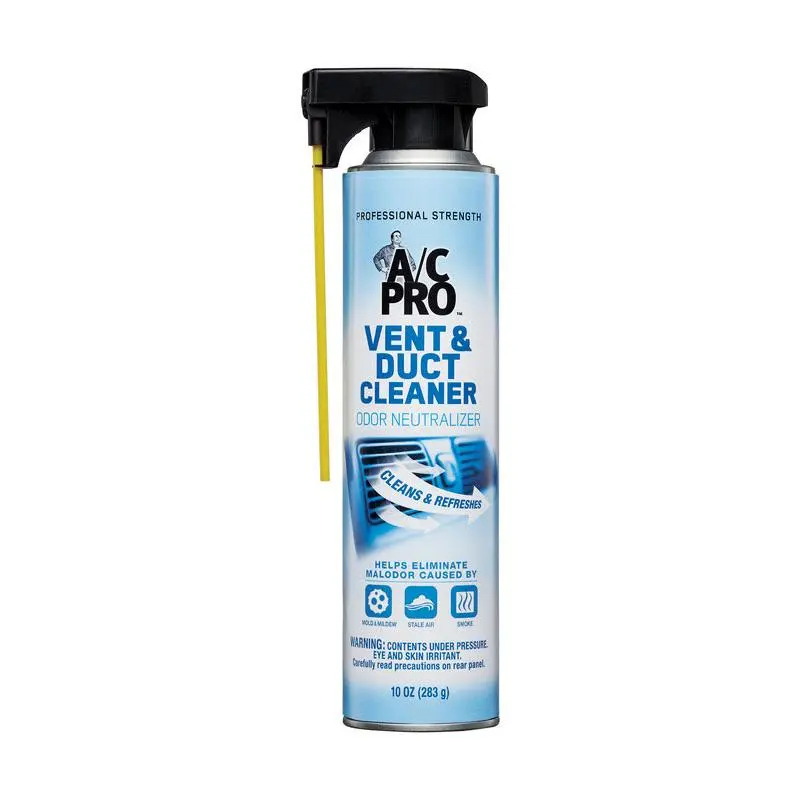 AC Pro 8794752 10 oz Aerosol Vent & Duct Cleaner Spray - Home Cleaning Supply for Odor Control, Mold Removal, Dust Removal, Evaporator Core Cleaning