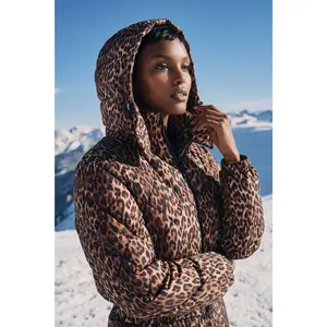 Snow Days Quilted Puffer Jacket - Leopard