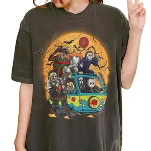 Movie Characters Thirt, Retro Friends Movie Shirts, Characters Shirt, Mystery Machine T-shirt, Vintage 90s style top clothing, Unisex graphic Streetwear shirts