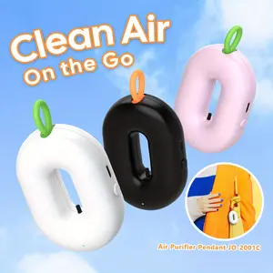 Personal Portable Charm Air Purifier Pendant for Handbag, Purse, Backpack Bag, Car Keychain Key Ring Decoration - Mini Wearable Negative Ion Air Ionizer Accessory - Breath Clean Air at Work, Yoga, Meditation, Unisex Gift for Women & Men