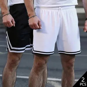 Men’s 2-pack summer shorts, minimalist design, stylish and versatile, comfortable fabric, suitable for outdoor sports, gym training, basketball, hiking, parties, everyday work, cycling, street wear, and travel.