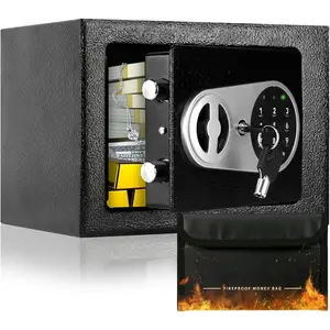 Fireproof Safe Box with Sensor Light & Fireproof Bag,  Safe Box with Digital Keypad, Safe Box for , 0.23 Cubic Small Safe with  & Pass Code for