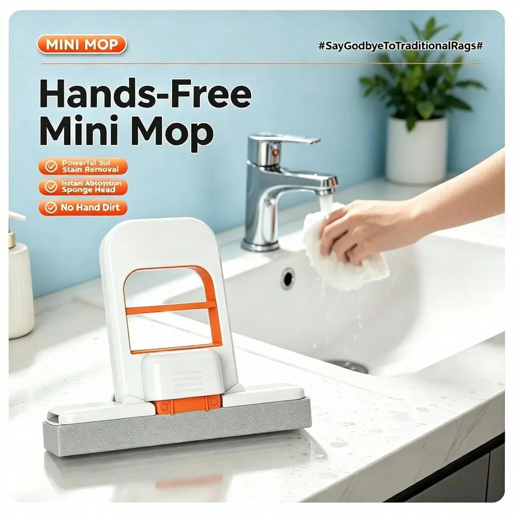 Mini Mop Set:1handle+1Refill
