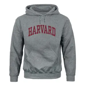Harvard University Essential Hooded Sweatshirt (Heather Grey)