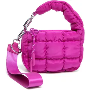 Mini Quilted Wristlet Bag for Women, Puffer Handbags,Evening Bags,Charm Lipstick Bag,Cute bag Charm for