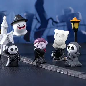 Halloween statues, ghost, devil, wizard resin figurines, desktop figurines, Easter accessories, photography props, home decorations, Cute collectible figurines