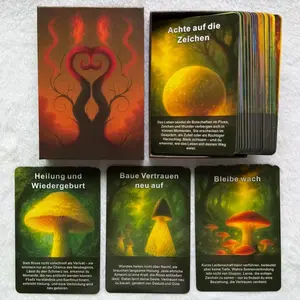 German Oracle Cards 48 Oracle Cards of Whispers from Mushrooms Guiding Daily Life Directions and Thinking Answers 12*8cm 14+