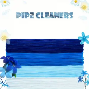 400 blue-colored twist sticks, cost-effective DIY craft materials, soft and moldable, with endless creative possibilities, suitable for making cute shapes like flowers and animals, the first choice for craft enthusiasts