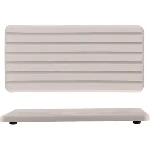 2 PCS Water Absorbent diatomite Coasters, 8.3" x 4" Water Absorbing Stone Tray for Sink, Stone Drying mat for Kitchen Counter, Stone soap Tray Used for Hand Soaps & toiletries & Plants