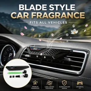 Blade Style Car Vent Fragrance Diffuser Set, Long Lasting Aromatherapy Clip with Replaceable Sticks for All Vehicles Interior Accessories