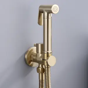 Brass Handheld Toilet bidet sprayer set Accessories Black Bidet Faucet for Bathroom Hand sprayer shower Jet self cleaning Gold