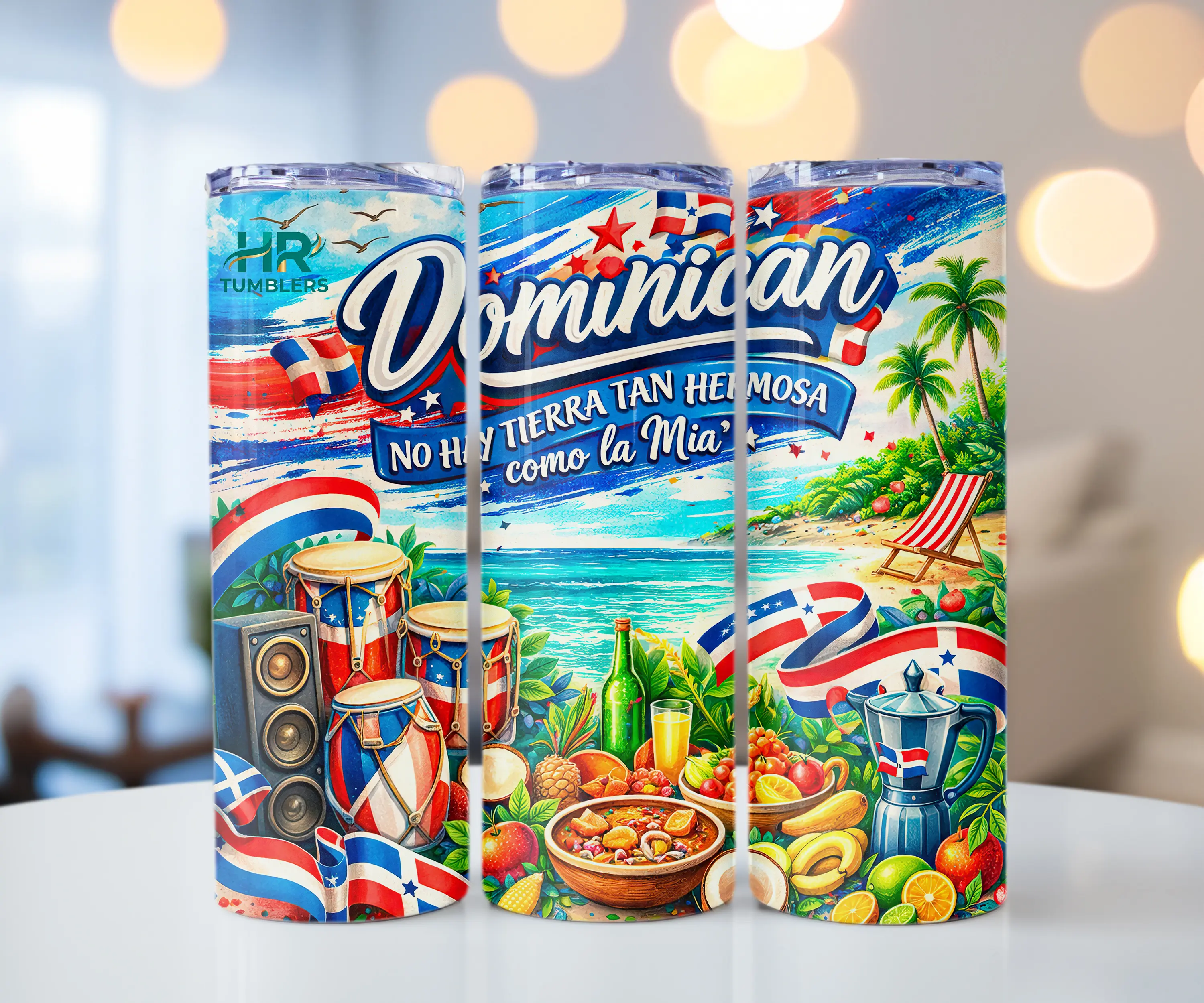 Dominican Tumbler 20oz / Vaso Dominicano / personalizado