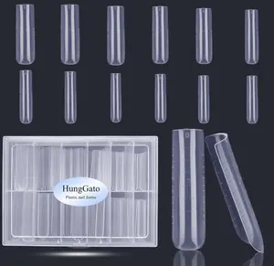 120Pcs Dual Nail Forms Long U-Shaped Extension Poly nail gel Nail Forms Full Cover Reusable Nail Molds 12 Sizes for Nail Art Design Salon&DIY