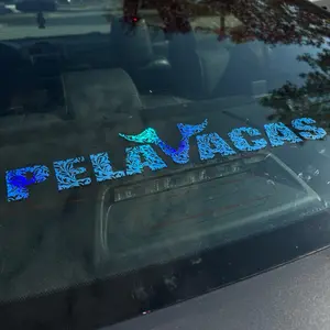 PELAVACAS Leather Tooled Decal Sticker Car Exterior Accessory 40x7 Inches White Outdoor Vinyl Fits Windshield Windows Doors House Walls Decoration Custom