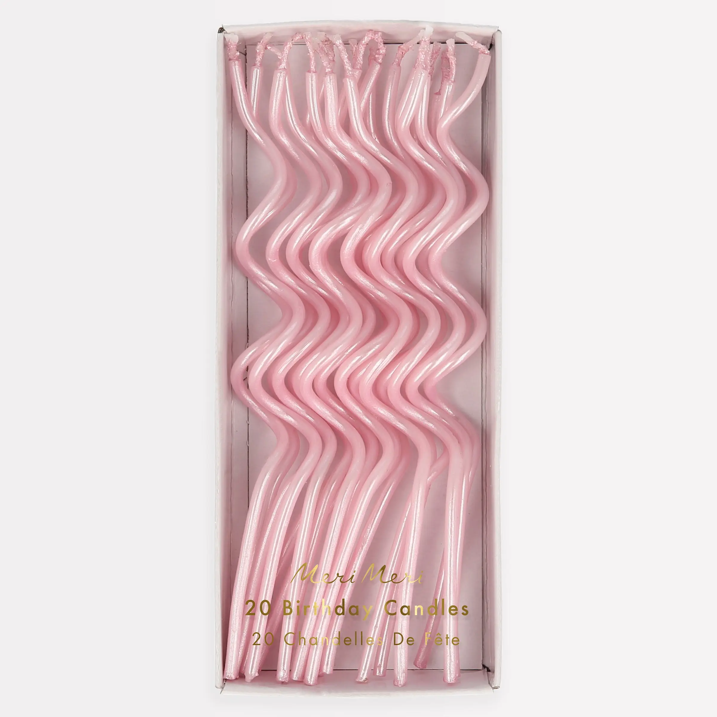 Pink Swirly Birthday Candles (x 20)
