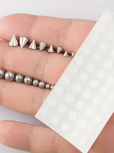 8-16 Piece Fake Piercing Set, Nose Rings Lip Studs Eye Bow Face Stickers Non-Pierced Ball Cone Earrings Body Jewelry Accessories Nose Piercings Kit