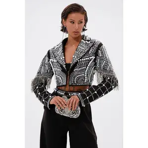 DIRTY MARTINI EMBELLISHED BLAZER