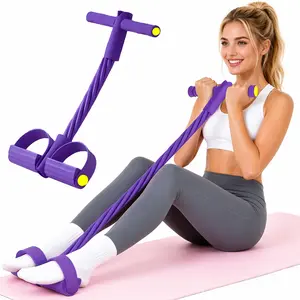 Multi-functional Pedal Resistance Band Trainer – Portable Foot Pedal Fitness Equipment Home Gym Full Body Workout Machine, Exercise Sit-ups, Yoga, Abdominal Training