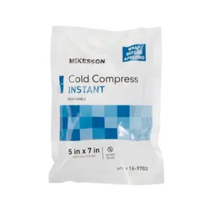 McKesson Instant Cold Pack 5 x 7 Inch Disposable Calcium Ammonium Nitrate Water Cold Compress Wrap for Quick Relief