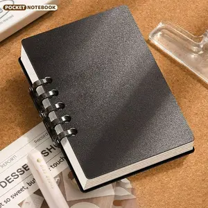 Pocket Size Spiral Notebook, Diary Journal, Work Log Book, Small Writing Pad, Blank Pages, Dotted Grid, Men's Planner