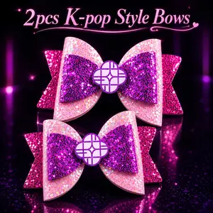 KPop Demon Huuters Sparkly Red, Pink, White Alligator Clip Barrettes Hairpins Hair Accessories Gift Set for Girls Teens Toddlers Kids