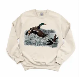Vintage Mallard Duck Crewneck Unisex Sweatshirt, Retro Waterfowl Pullover, 90s Fall Duck Sweater, Cute Mallard Hunting Lovers Gifts