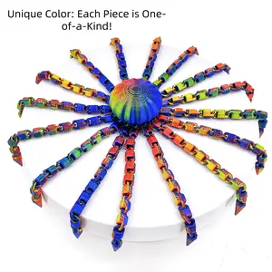 3D Printed Cute Octopus Toys, Dynamic Gradual Color Model Kit, Durable Plastic, Multi-Color Playability, No Power Supply, Hobby Cultivation