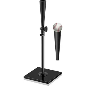 Baseball Batting Tee-(24" - 37")  Portable Batting Tee with Removable Rubber Top, Heavy-Duty Base & Height Adjustable for Baseball, Softball & T-Ball, Suitable for  Ages
