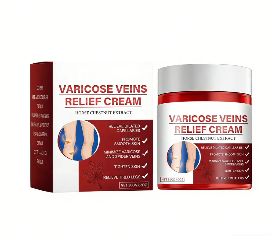 Varicose Veins Relief Cream with Horse Chestnut Extract for Swelling & Spider Veins Relief Body Massage Balm