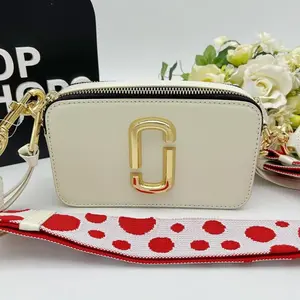 Pre-owned MARC JACOBS As Shown Shoulder Bags The Snapshot Gold Hardware Polka Dot Strap Camera Bag mj5612he