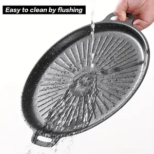 Non-Stick BBQ Plate with Sun Pattern Design, Outdoor & Indoor Use, Suitable for Induction Cooktops and Gas Stoves, Griddle Pan