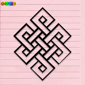 1pc Avant-Garde Endless Knot Metal Wall Art, Avant-Garde Endless Knot Statue Mural, Iron Craft, Perfect for Gallery, Studio, Office Wall Decor, Intricate Craftsmanship, Artistic Metalwork, New Year Decor, Ideal Gift for Trend Seekers