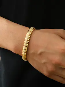 Iced Chics 9mm Hip-Hop Snake Bone Bracelet, Full Zirconia Versatile Style, Unisex Gift for Birthday Party Gathering, Daily Wear