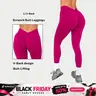 DEEFY LJ V Back Scrunch Butt Leggings Women's High Waisted Tummy Control Workout Pants