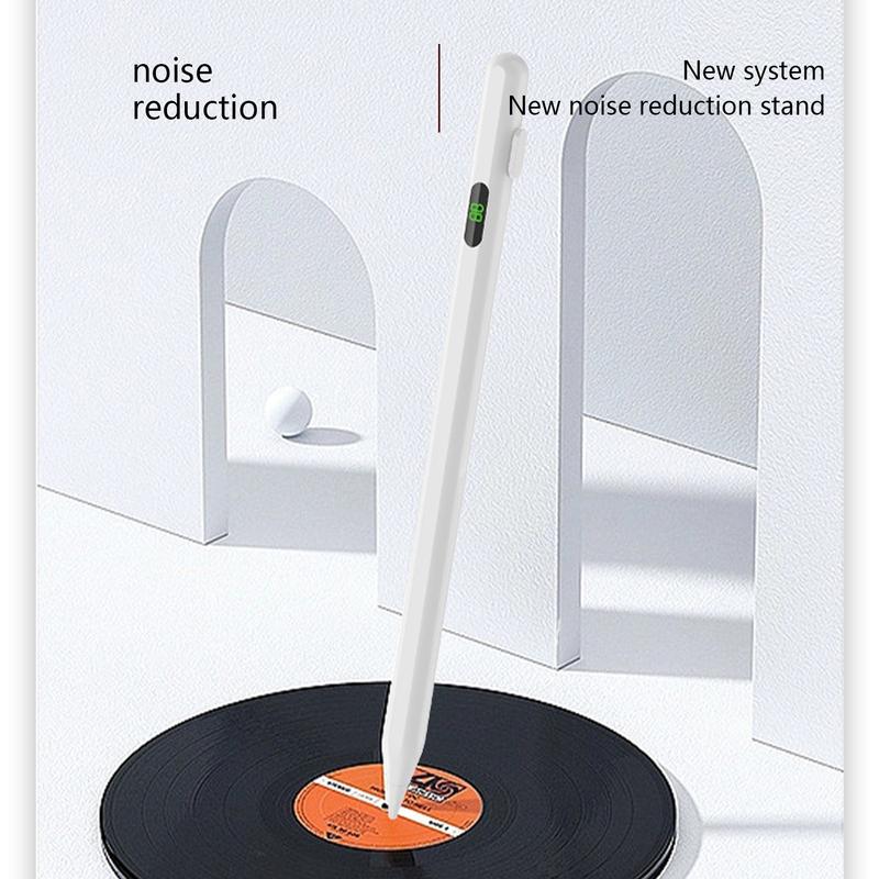 Stylus Pen for iPad 2018-2025, USB-C Fast Charging Pencil with LED Power Display Tilt Sensitivity for Apple iPad A16/11/10/9/8/7/6, Air 7/6/5/4/3/M3/M2, Pro 13"/12.9"/11"/M4, Mini 7/6/5, White