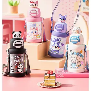 2 500ml Rabbit Ear Design Cup Leak Proof Portable Water Bottle Cute Drinkware for Students Teens Travel Outdoor